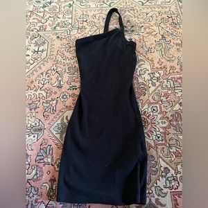 one strap dress black